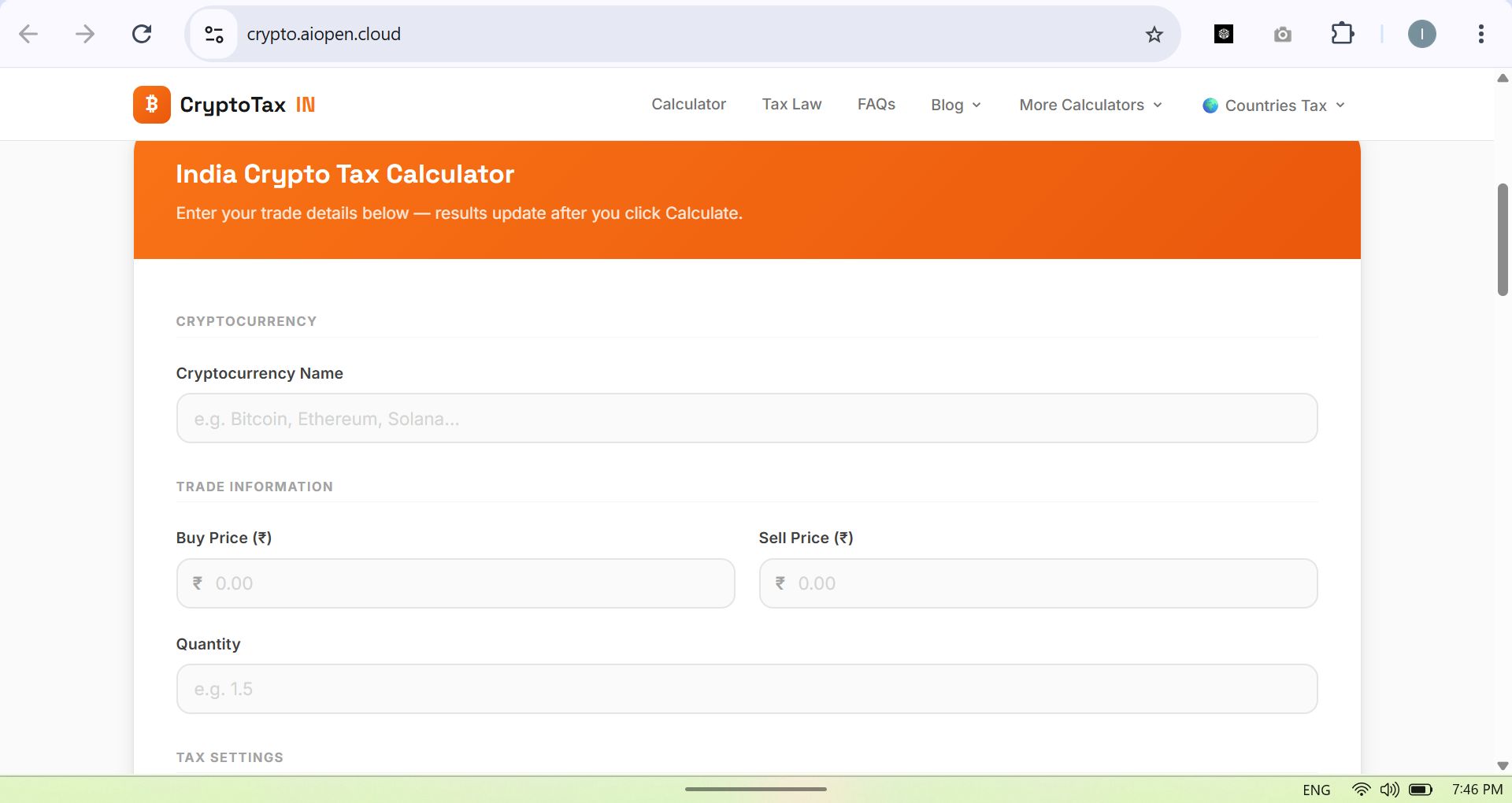Crypto Tax Calculator